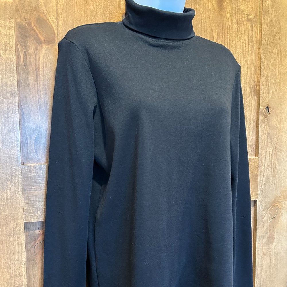 L.L. Bean Pima Cotton Turtleneck in Black - Picture 2 of 12